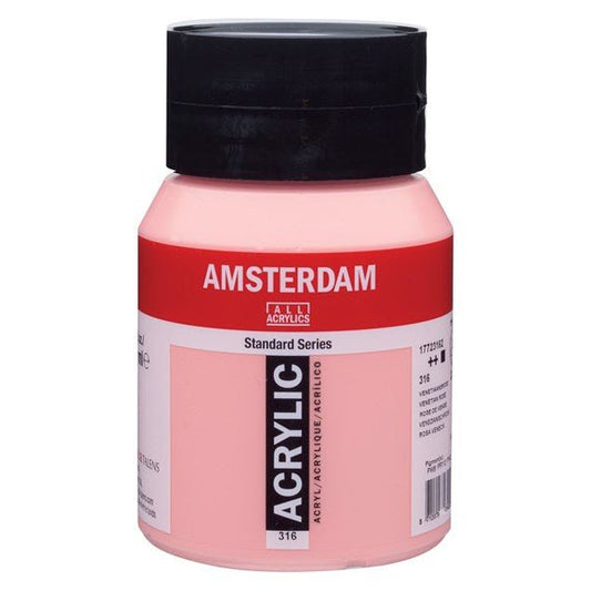 Amsterdam Acrylic 500ml 316 Venetian Rose - theartshop.com.au