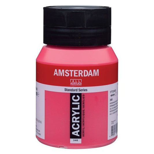 Amsterdam Acrylic 500ml 348 Permanent Red Purple - theartshop.com.au