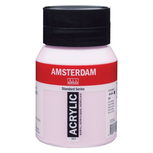Amsterdam Acrylic 500ml 361 Light Rose - theartshop.com.au
