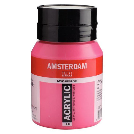 Amsterdam Acrylic 500ml 366 Quinacridone Rose - theartshop.com.au