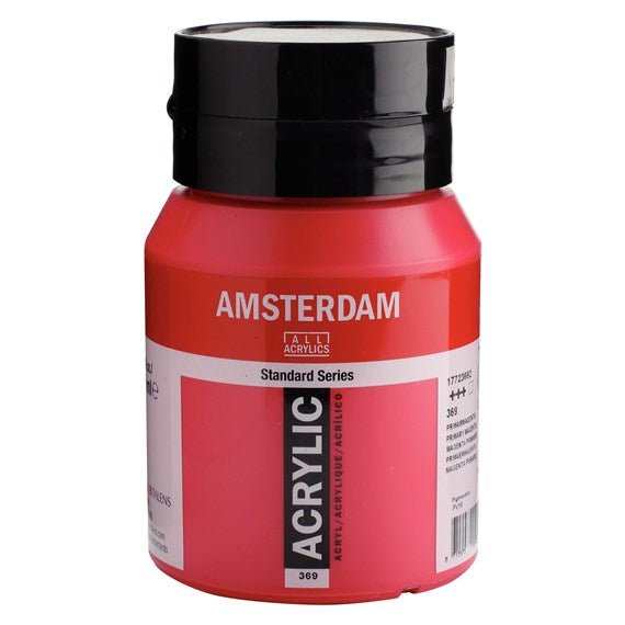 Amsterdam Acrylic 500ml 369 Primary Magenta - theartshop.com.au