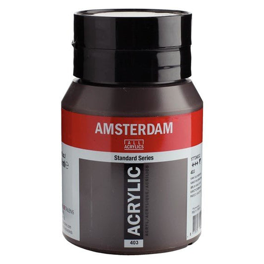 Amsterdam Acrylic 500ml 403 Van Dyke Brown - theartshop.com.au