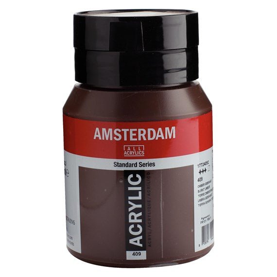 Amsterdam Acrylic 500ml 409 Burnt Umber - theartshop.com.au