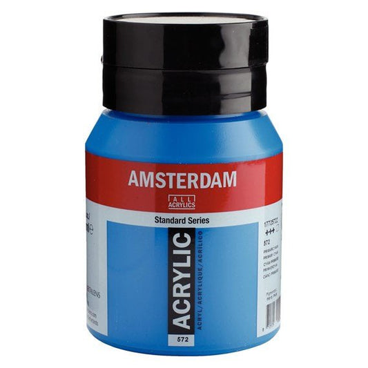 Amsterdam Acrylic 500ml 572 Primary Cyan - theartshop.com.au