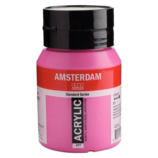 Amsterdam Acrylic 500ml 577 Permanent Red Violet Light - theartshop.com.au