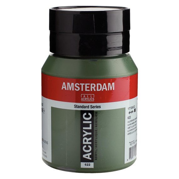 Amsterdam Acrylic 500ml 622 Olive Green Deep - theartshop.com.au