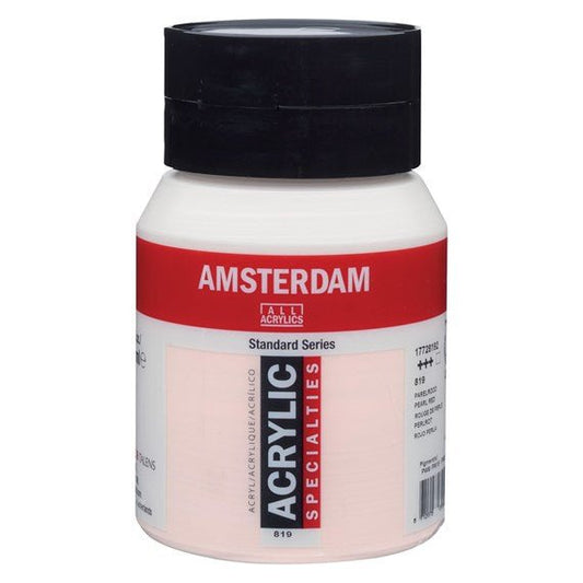 Amsterdam Acrylic 500ml 819 Pearl Red - theartshop.com.au