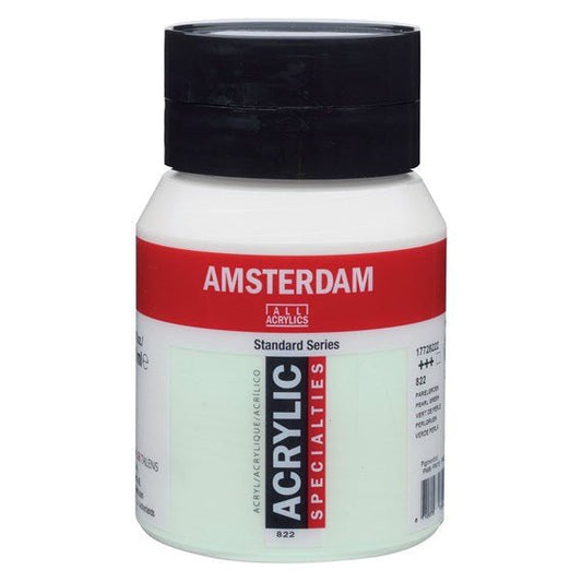 Amsterdam Acrylic 500ml 822 Pearl Green - theartshop.com.au
