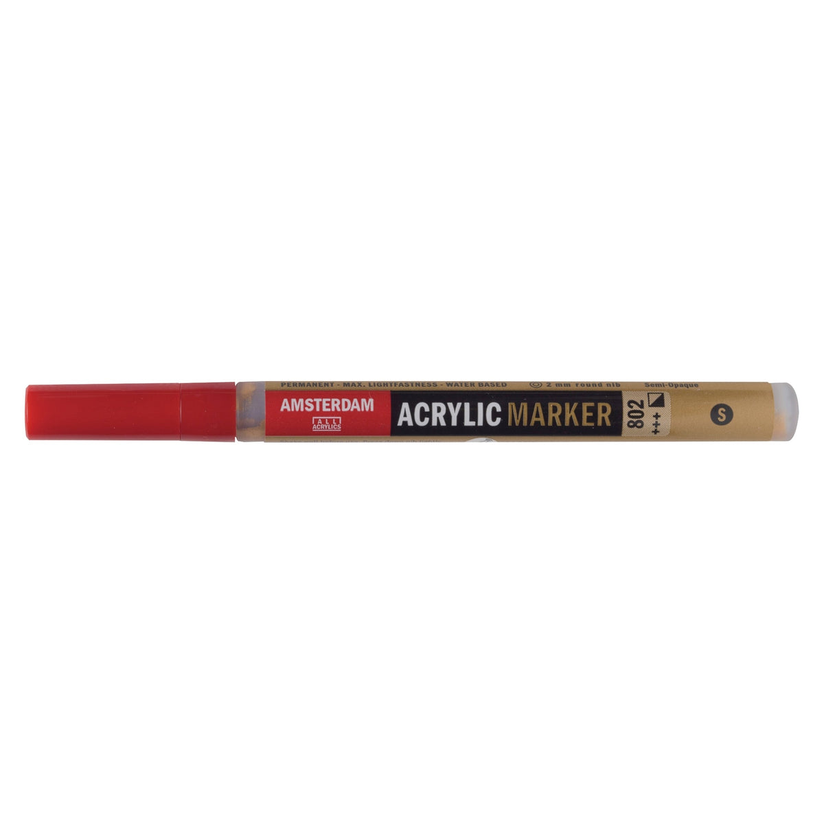 Amsterdam Acrylic Marker 802 Light Gold - Small 2mm Round Nib - theartshop.com.au