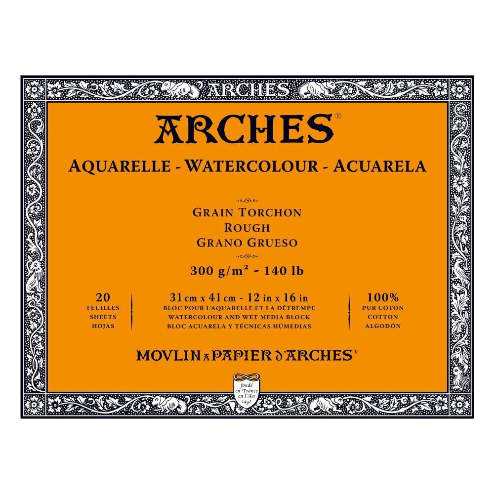 Arches Watercolour Blocks Rough 20 Sheets 310 x 410mm 300gsm - theartshop.com.au