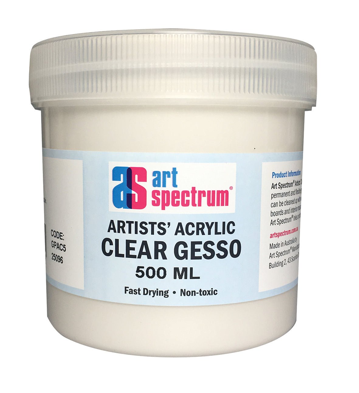 Art Spectrum Artists' Acrylic Clear Gesso 500ml - theartshop.com.au