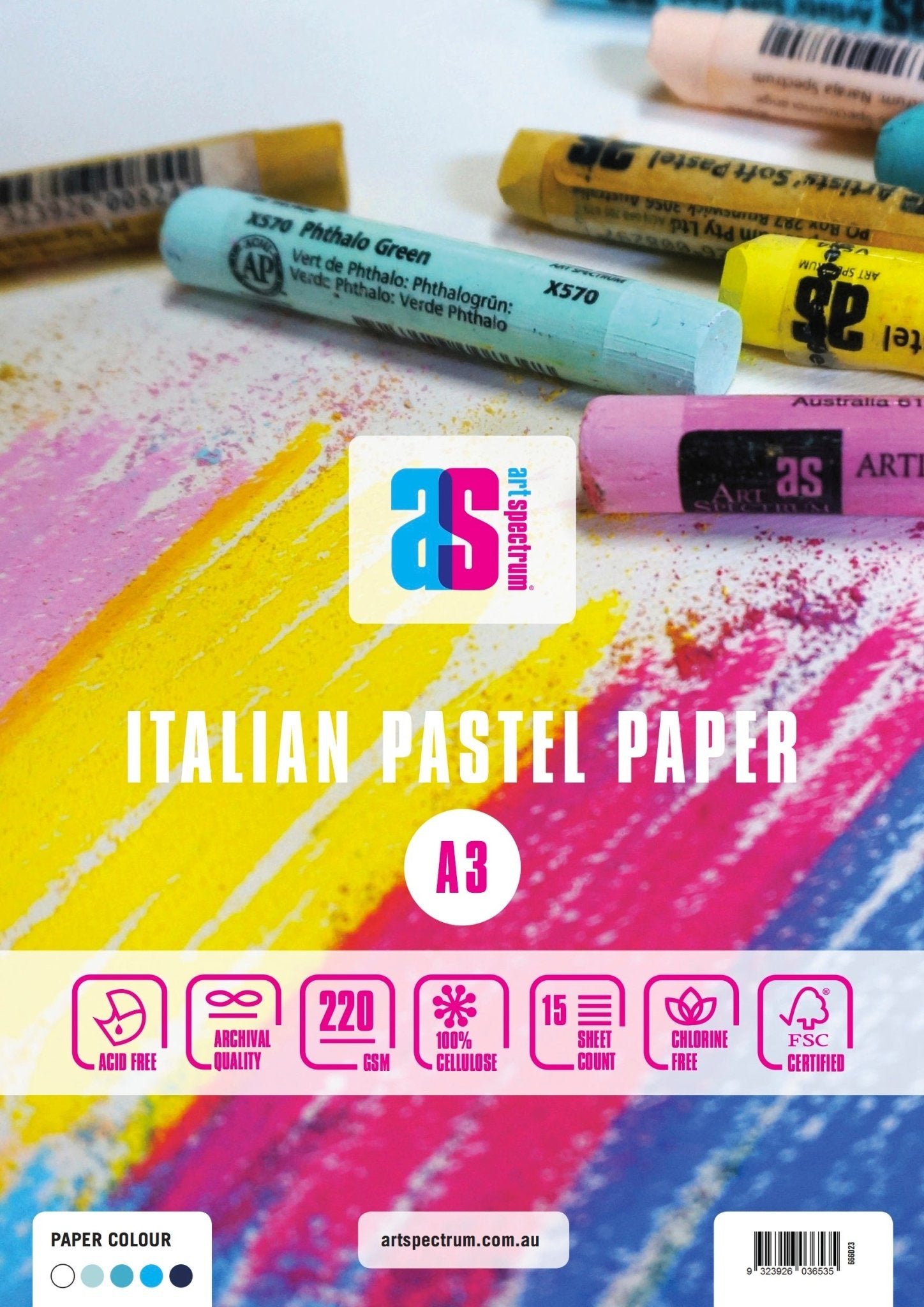 Art Spectrum Pastel Pad 220gsm A3 - Assorted Blue - theartshop.com.au