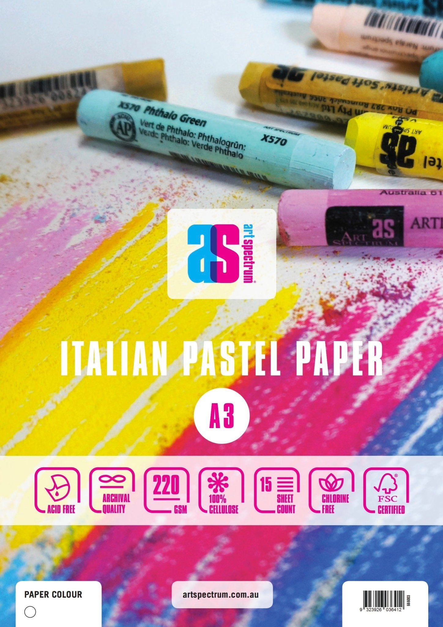 Art Spectrum Pastel Pad 220gsm A3 - White - theartshop.com.au