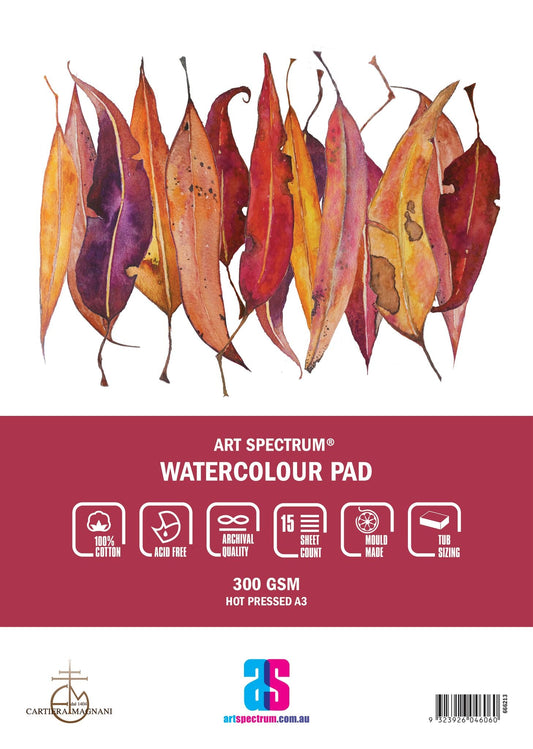 Art Spectrum Watercolour Pad 300gsm A3 Hot Pressed - theartshop.com.au