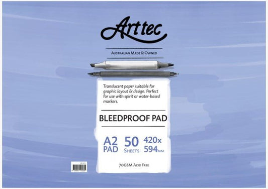Arttec Bleedproof Pad 70gsm A2 - theartshop.com.au