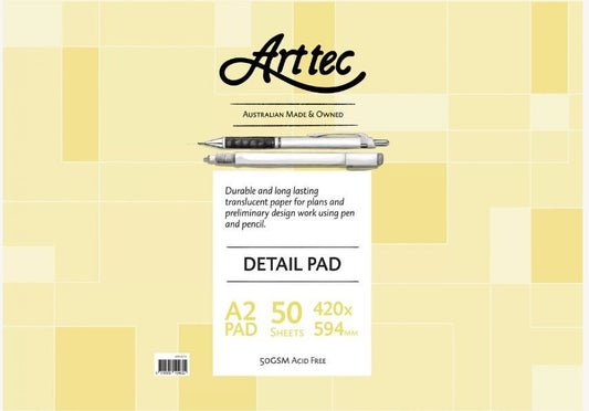 Arttec Detail Pad 50gsm A2 - theartshop.com.au