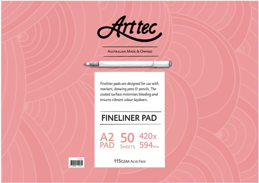 Arttec Fineliner Pad 115gsm A2 - theartshop.com.au