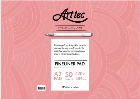 Arttec Fineliner Pad 115gsm A2 - theartshop.com.au