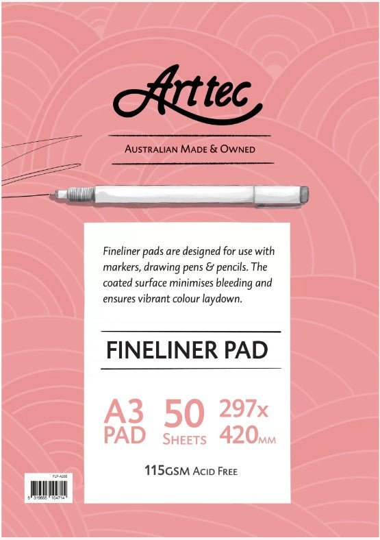 Arttec Fineliner Pad 115gsm A3 - theartshop.com.au