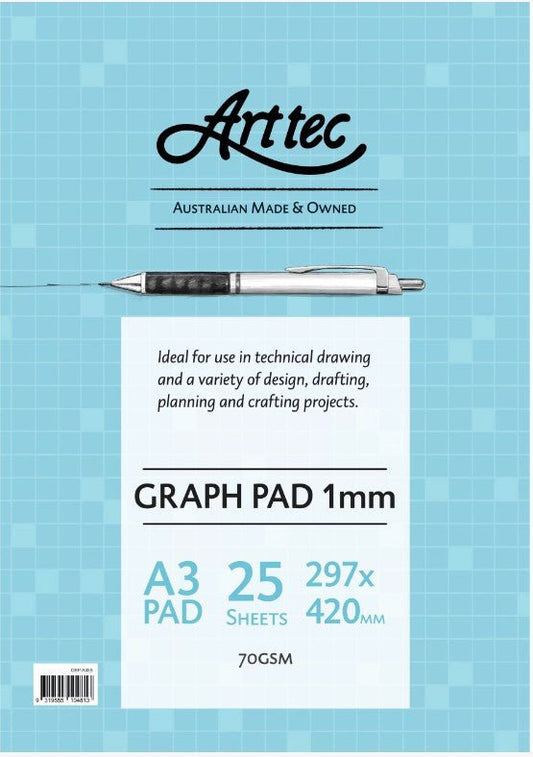 Arttec Graph Pad 70gsm 1mm A3 - theartshop.com.au