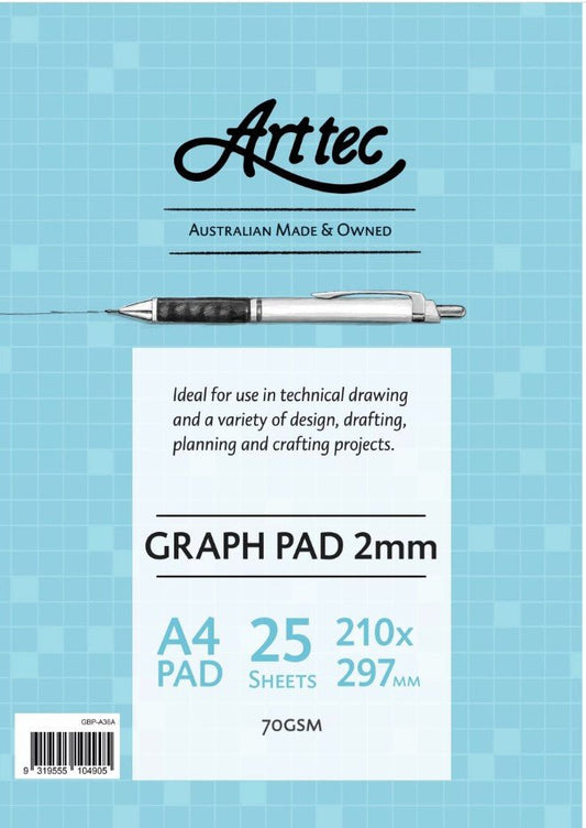 Arttec Graph Pad 70gsm 2mm A4 - theartshop.com.au