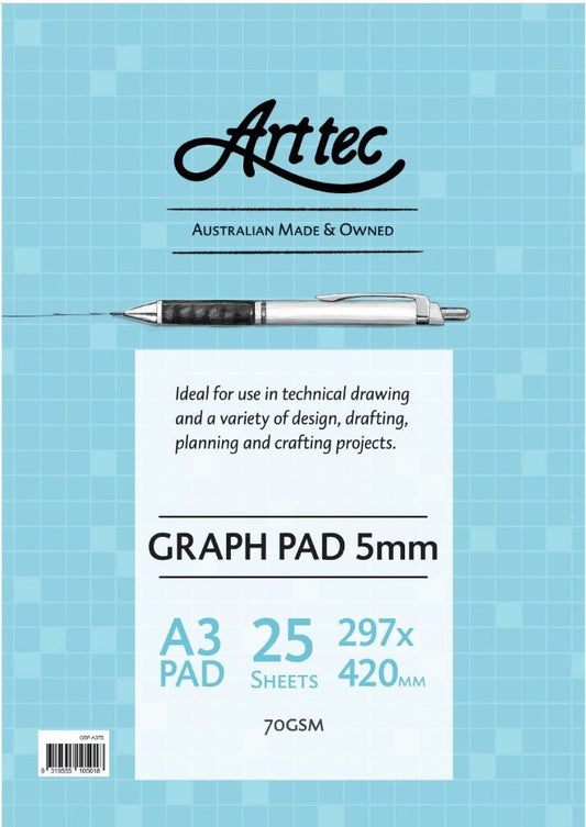 Arttec Graph Pad 70gsm 5mm A3 - theartshop.com.au