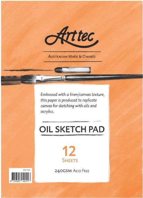 Arttec Oil Sketch Pad 240gsm A2 - theartshop.com.au