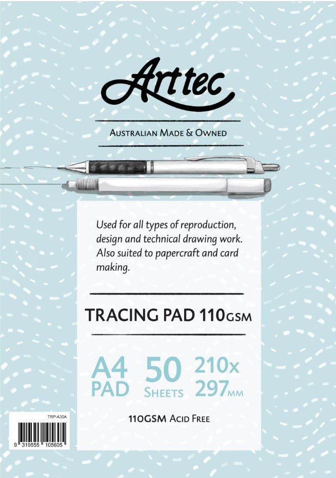 Arttec Tracing Pad 110gsm A4 - theartshop.com.au