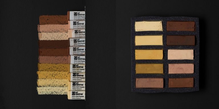 AS Extra Soft Square Pastel Set 10 Ochre & Sienna Earths - theartshop.com.au