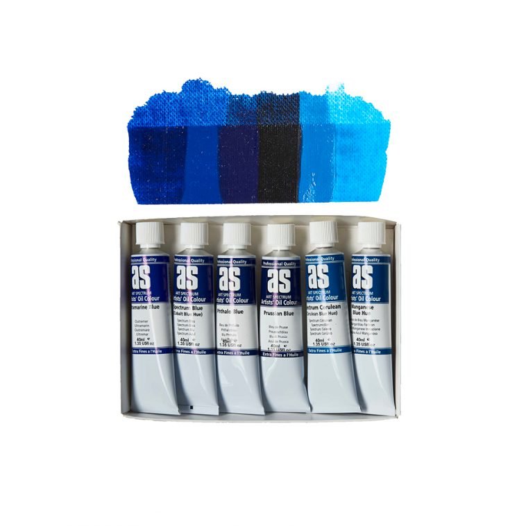 AS Oil Set 6 x 40ml - Blues - theartshop.com.au