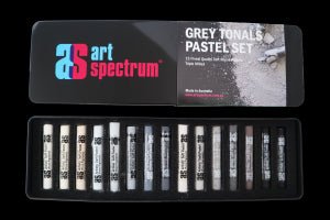 AS Pastel Boxed Set of 15 Grey Tonal - theartshop.com.au