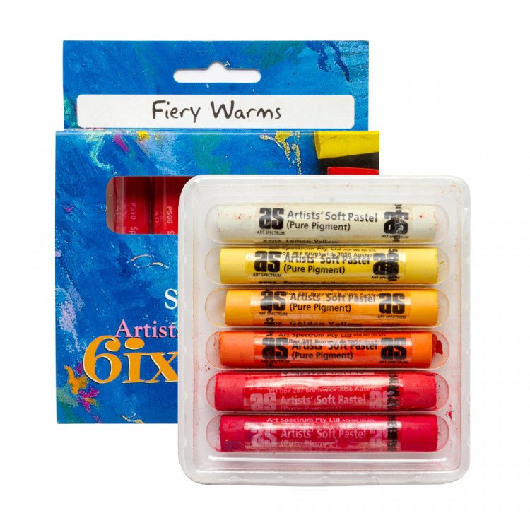 AS Six Pack Pastel Set - Fiery Warms - theartshop.com.au