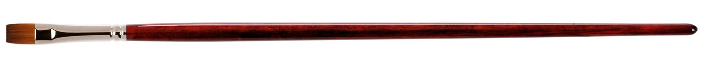 AS Synthetic Kolinsky Flat Long Handle Size 6 - theartshop.com.au