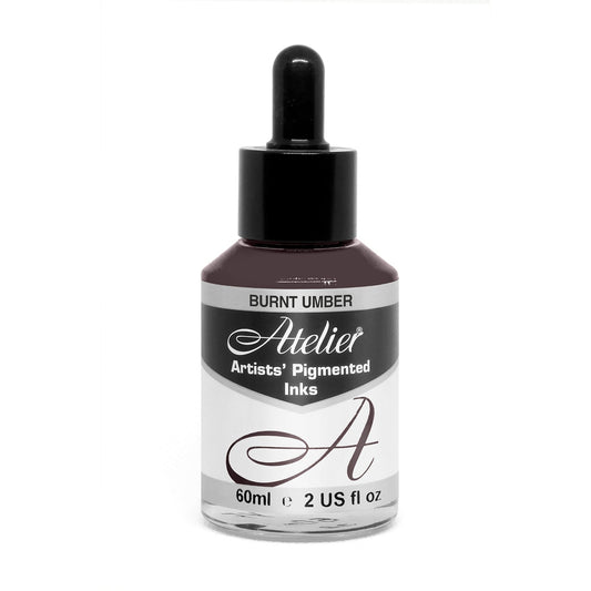 Atelier Artist Pigmented Ink 60ml Burnt Umber - theartshop.com.au