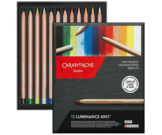 Caran d'Ache Luminance Pencil Set 12 - theartshop.com.au