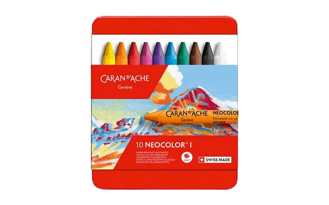 Caran d'Ache Neocolor I Tin 10 - theartshop.com.au