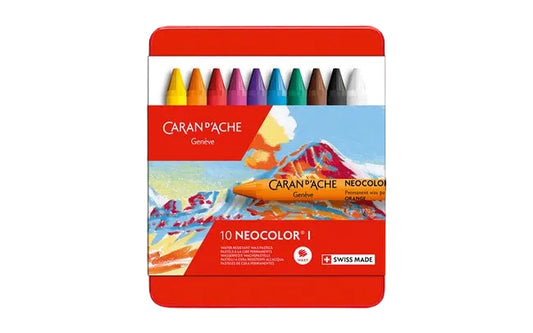 Caran d'Ache Neocolor I Tin 10 - theartshop.com.au