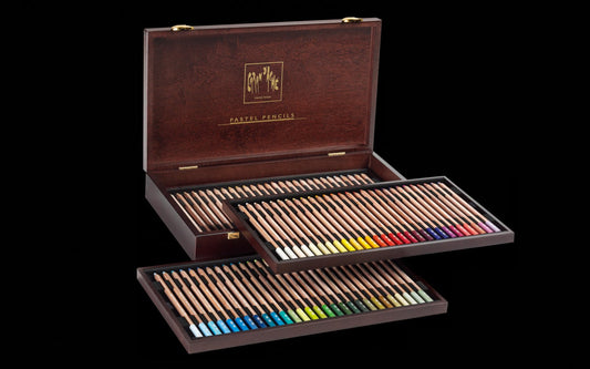 Caran d'Ache Pastel Pencil Wooden Box 84 - theartshop.com.au