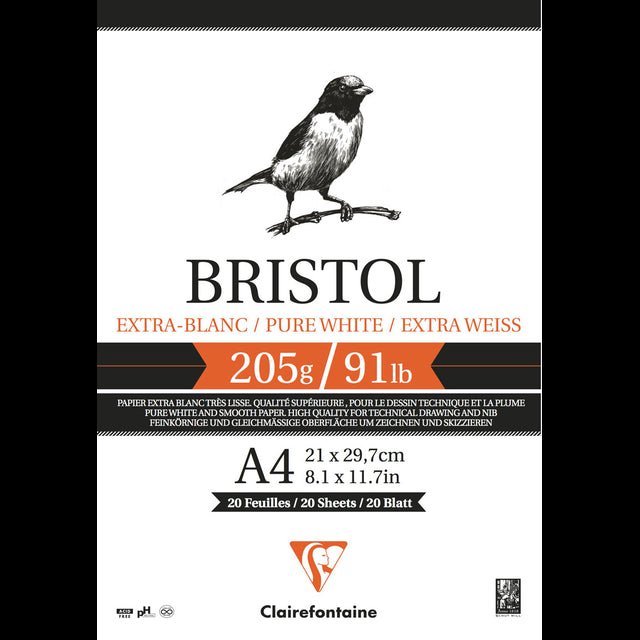 Clairefontaine Bristol Pad A4 20 Sheet - theartshop.com.au