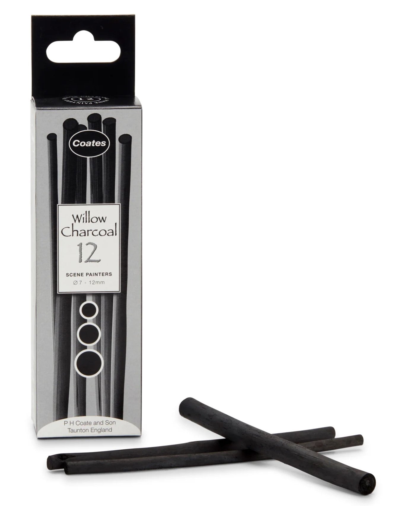 Coates Charcoal Scene (7-12mm) Box 12 Assorted - theartshop.com.au