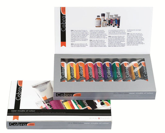 Cobra Water Mixable Oil 10 x 40ml - theartshop.com.au