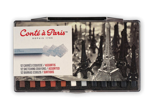 Conte Crayon Sketch Assorted Set 12 - theartshop.com.au