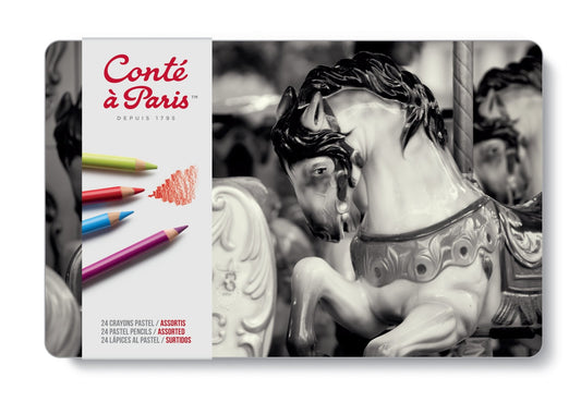 Conte Pastel Pencils Set 24 Assorted Colours - theartshop.com.au