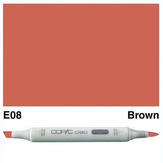 Copic Ciao E08 Brown - theartshop.com.au