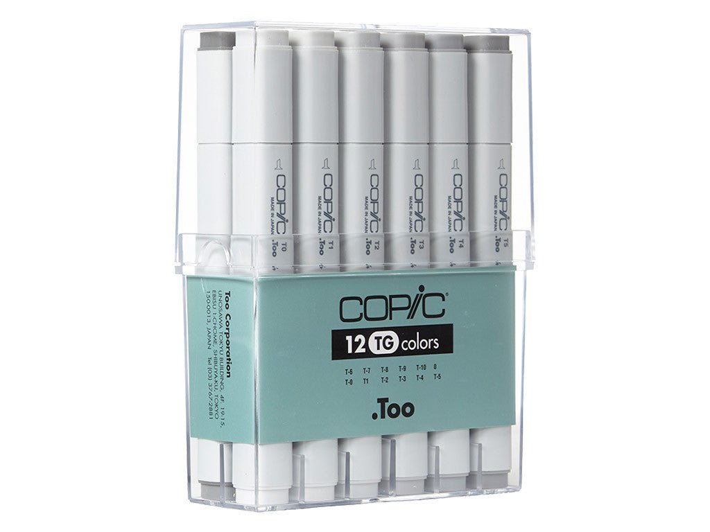 Copic Marker Set 12 Toner Grey - theartshop.com.au