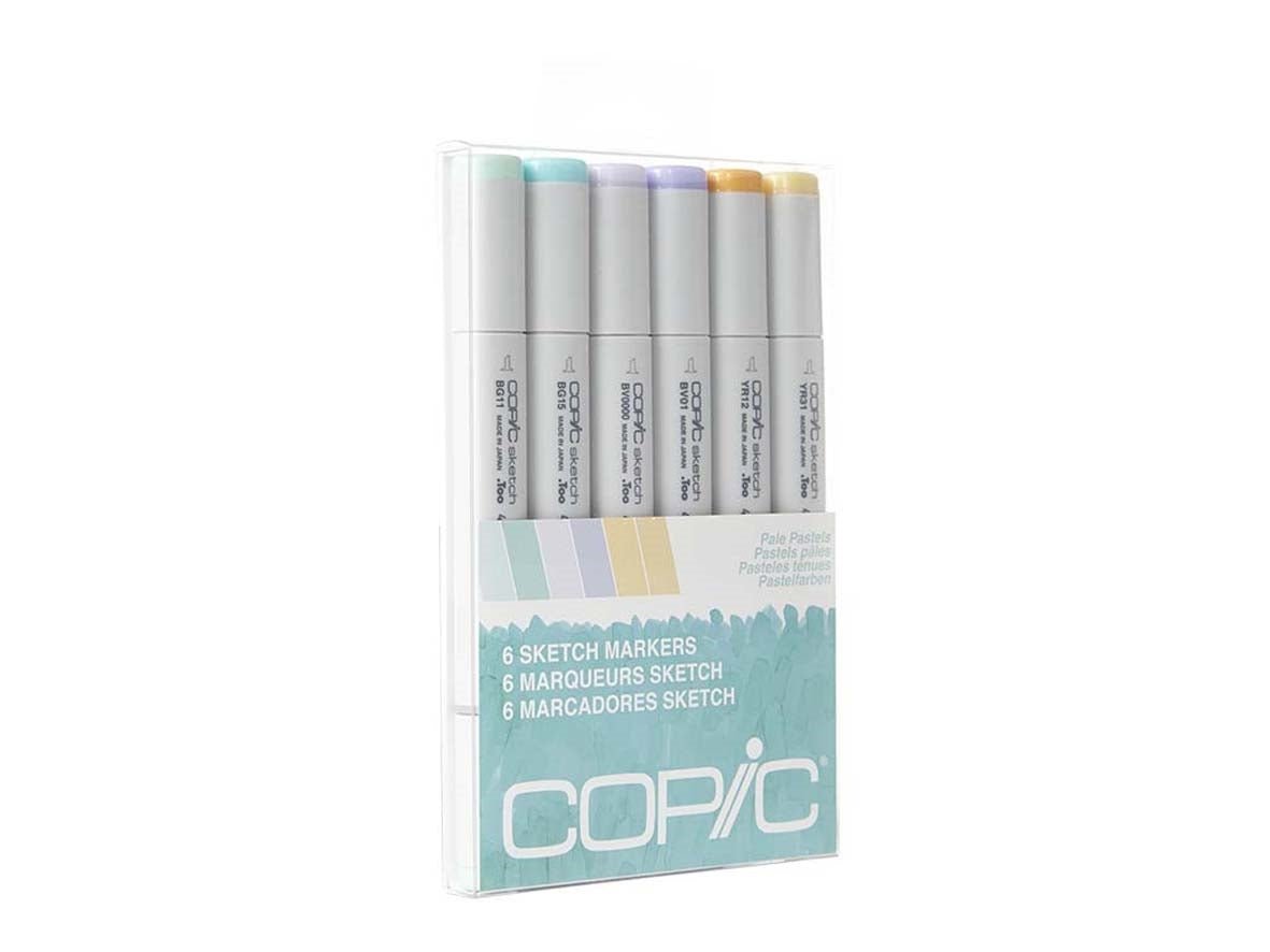 Copic Sketch Set 6 - Pale Pastels - theartshop.com.au