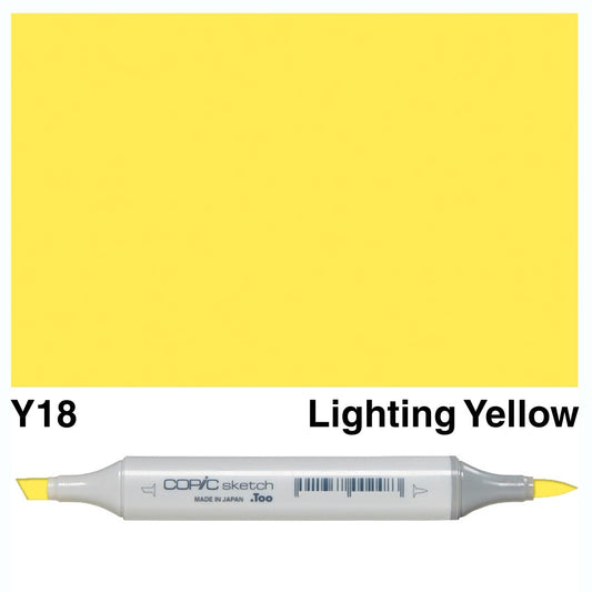 Copic Sketch Y18 Lightning Yellow - theartshop.com.au