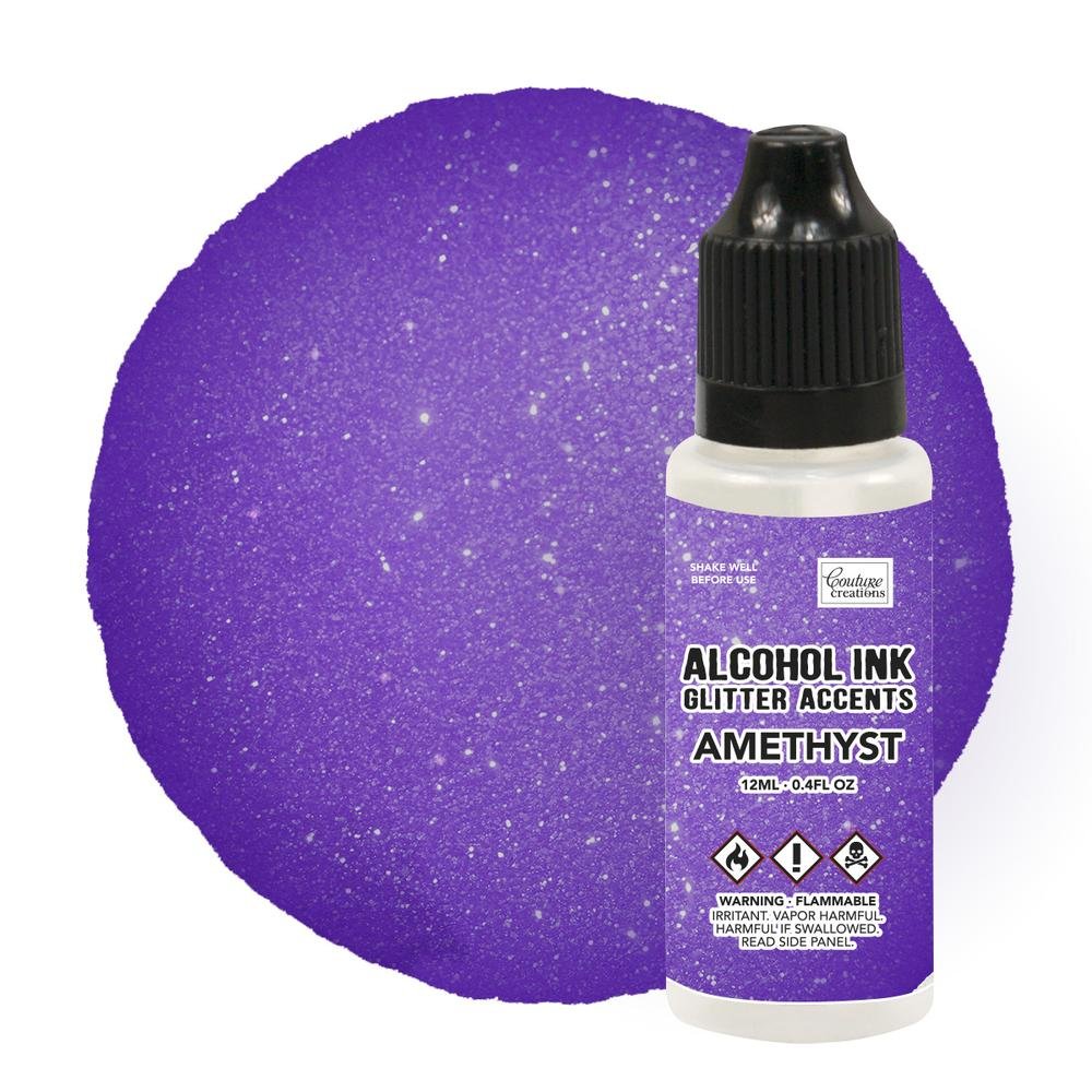 Couture Creation Alcohol Ink 12ml Glitter Amethyst - theartshop.com.au