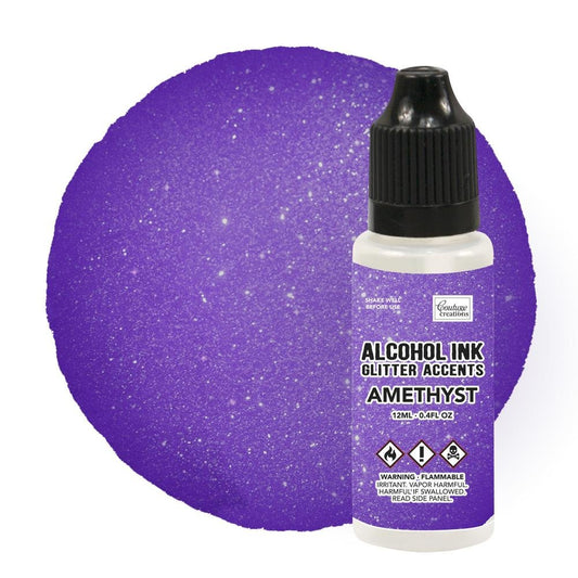 Couture Creation Alcohol Ink 12ml Glitter Amethyst - theartshop.com.au