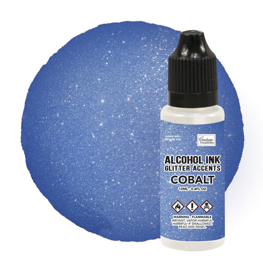 Couture Creation Alcohol Ink 12ml Glitter Cobalt - theartshop.com.au
